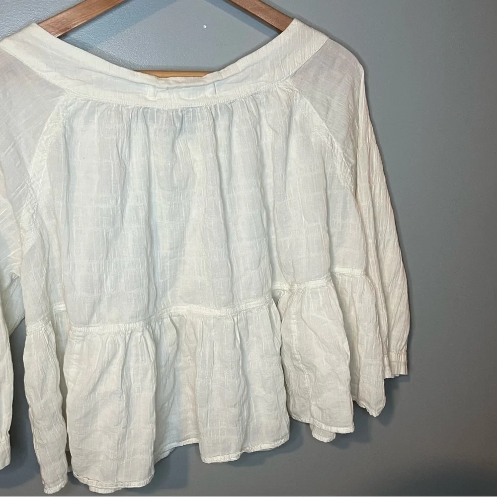 Free People x We The Free Sea To Shore Blouse Ivory - Romantic Cottagecore